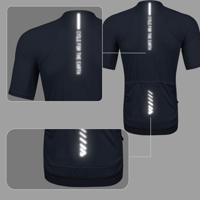 Wulibike Cycling Jersey Men Short Sleeve, Road Bike Jerseys Half Zipper with Pockets, Bicycle Clothing Breathable Quick Dry - Image 6