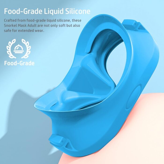 NARUTOO Snorkel Set Adults, Fashionable Macaron Colors Frameless Snorkeling Mask, Ultra Wide View Anti-Fog Snorkel Mask Set, Portable Professional Diving Snorkeling Set - Image 2
