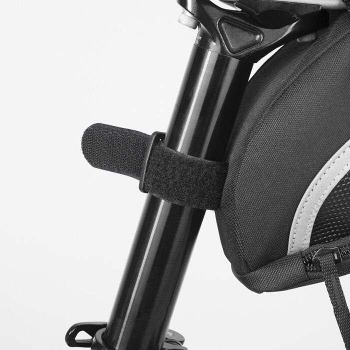 BV Strap-On Bike Bag with Reflective Material - Capacious Saddle Bag with Seperate Divider for Small Items & Room for All Your Essentials - Bike Pouch with Taillight Hanger for Maximum Safety - Image 6