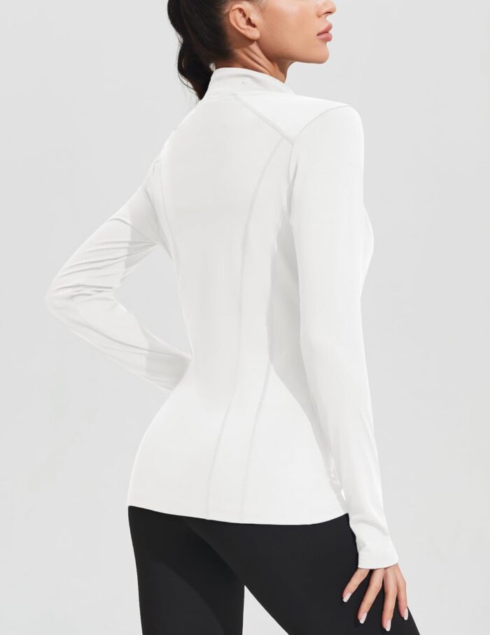 PINSPARK Women's Athletic Jackets Slim Fit Workout Jacket Full Zip Up Running Gym Yoga Sports Tops with Pockets - Image 4