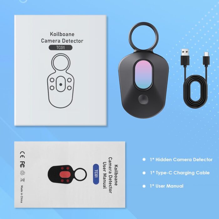 Hidden-Camera-Detectors [2025 Upgraded] Anti-Spy Anti-Bug Camera Detector Spy Camera Finder,720H Rechargeable Battery Infrared Scanning Portable for Travel,Hotel,Bathroom,Office,Car,AirBnb(1 Pack) - Image 7