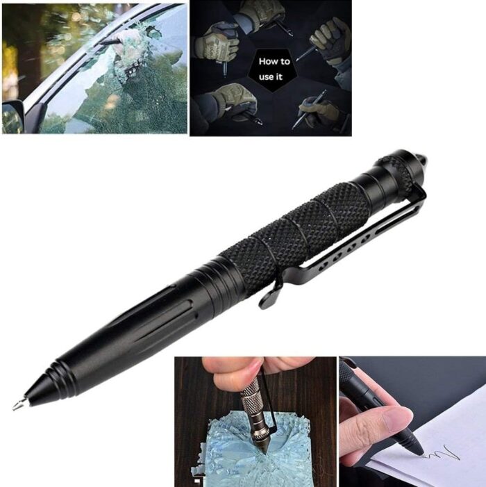 KEPEAK Military Tactical Pen, Professional Self Defense Pen, Emergency Glass Breaker Pen - Tungsten Steel, Writing Tool with 6 Refill - Image 4