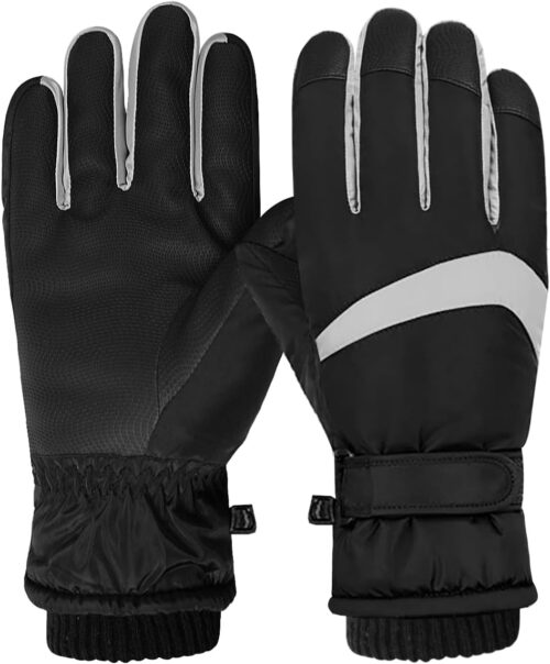 Women Ski Gloves - Windproof Thermal Touchscreen Waterproof Winter Warm Snow Gloves for Skiing Cycling Outdoor Sports