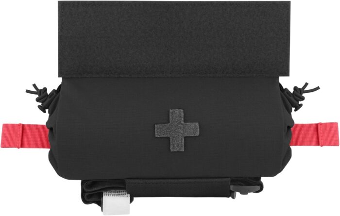 PETAC GEAR Tactical First Aid Drop Dump Pouch, Micro Medical Trauma Roll Up Drop Pouch EMT IFAK Sub Abdominal Carrying Bag with Hook-N-Loop(BK) - Image 6