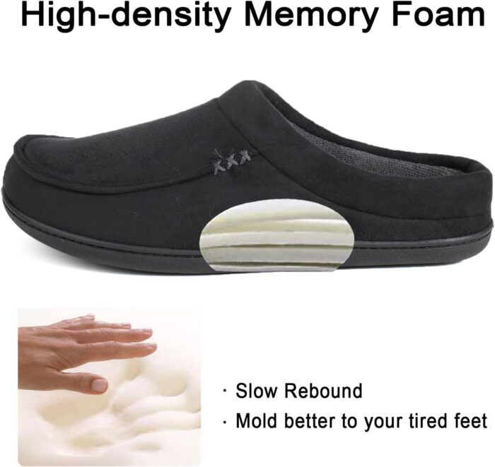 ULTRAIDEAS Men's Nealon Moccasin Clog Slipper, Slip on Indoor/Outdoor House Shoes - Image 2