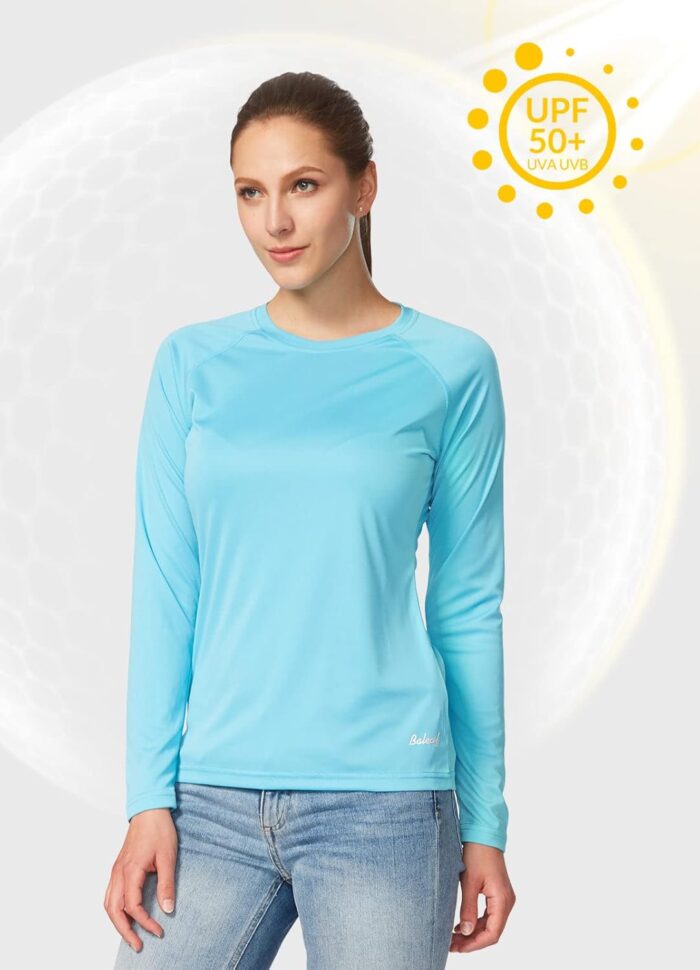baleaf Women's UPF 50+ Sun Shirts Long Sleeve UV Protection Rash Guard Lightweight Quick Dry SPF Hiking Tops Outdoor - Image 3