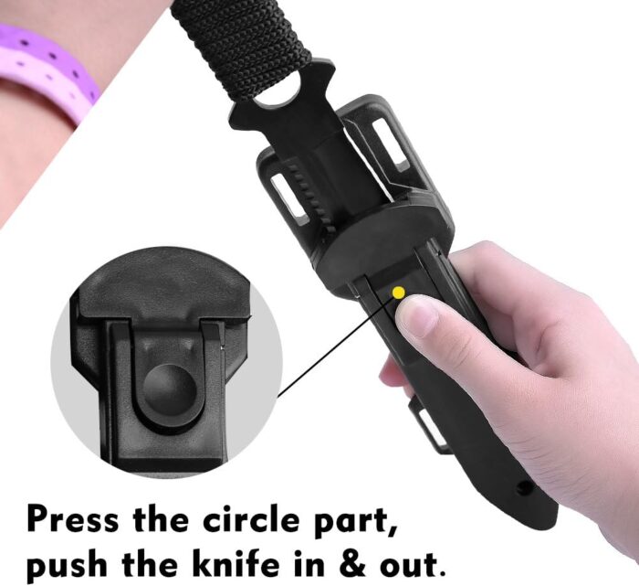 Dive Knife - Scuba Diving Knife with holster, 2 Types Sheath 2 Pairs Thigh Leg Straps, Black Premium Divers Knives Shears for Outdoor Spearfishing, Snorkeling - Image 6