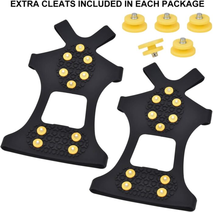 Aliglow Ice Snow Grips Over Shoe/Boot Traction Cleat Spikes Anti Slip Footwear - Image 4