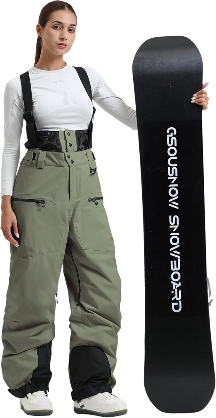GSOU SNOW Men Snow Bibs Women Baggy Ski Pants Snowboard Overall Insulated Waterproof Windproof Warm Winter - Image 4