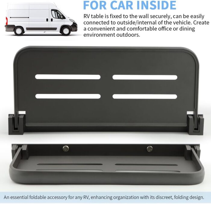 LOQJSS RV Aluminum Foldable Shelf,90° Foldable Wall Shelf RV Shelves Aluminum RV Shelf,Wall-Mounted Folding Shelves,for Camper, Trailer Bed, Kitchen and Sofas - Image 3