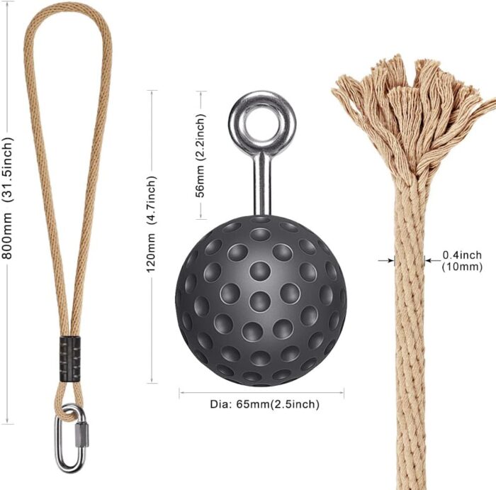 SELEWARE Pull Up Ball Grip, Non-Slip Rock Climbing Holds Pull Up Power Ball for Strength Training Attachment, Neutral Grip Pull Up Handles for Chin Up Bar, Kettlebell, Barbell Home Gym Workout - Image 7