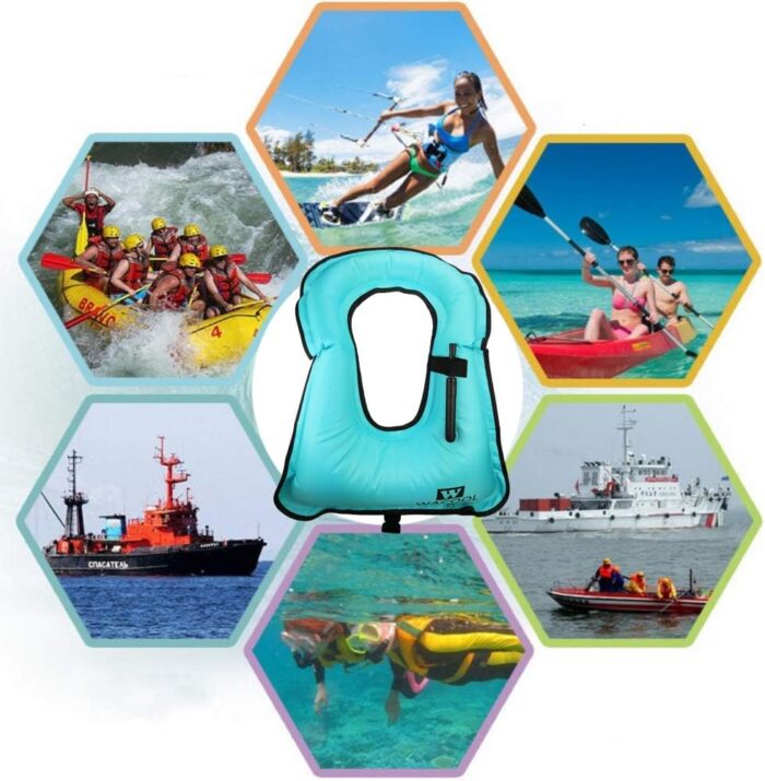 WACOOL Inflatable Snorkel Diving Swimming Scuba Vest Jacket large buoyancy Up to 220 lbs for Adult Youth Kids - Image 6