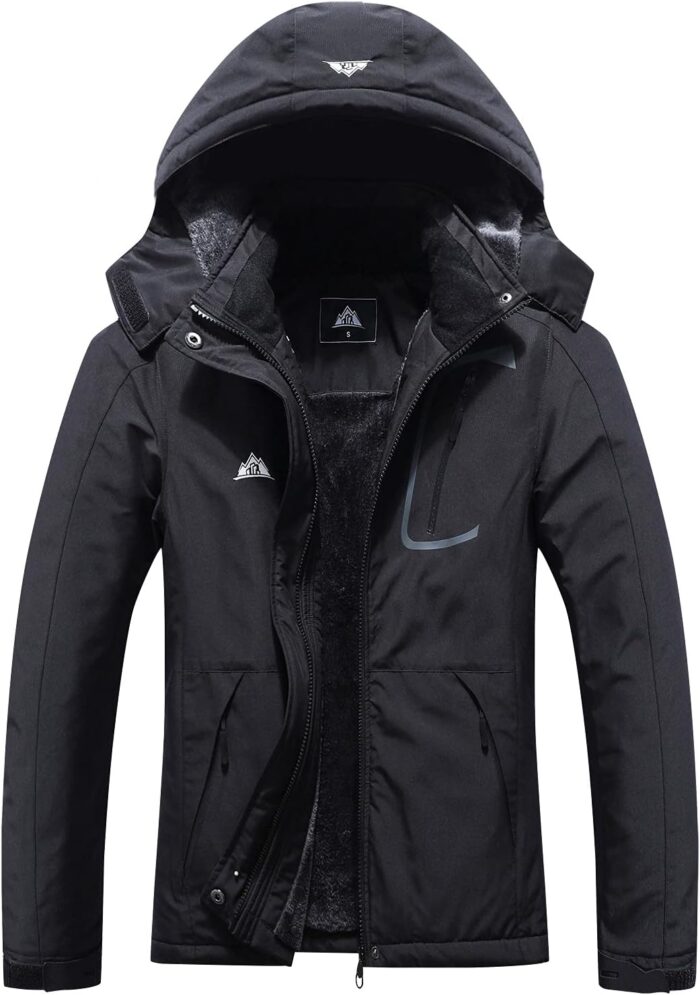 MOERDENG Women's Waterproof Ski Jacket Warm Winter Coat Outdoor Windbreaker Hiking Snowboarding Jacket