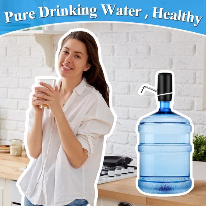 Water Dispenser for 5 Gallon Bottle, Electric Water Pump for 5 Gallon Jug with Switch and USB Charging, Portable Automatic Water Jug Dispenser for Camping, Travel, Home, Kitchen, Office - Image 7