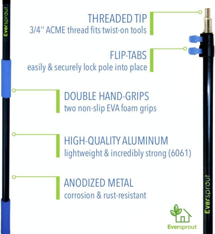EVERSPROUT Telescoping Boat Hook | Floats, Scratch-Resistant, Sturdy Design | Durable & Lightweight, 3-Stage Anodized Aluminum Pole | Threaded End for Boating Accessories - Image 5