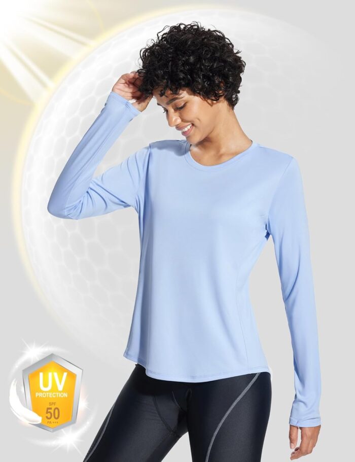 baleaf Women's UPF 50+ Sun Shirts UV Protection Long Sleeve SPF Tops Lightweight Quick Dry Outdoor Clothing Pocket - Image 2