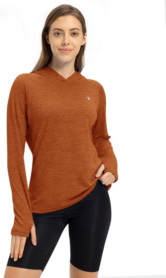 TBMPOY Womens UPF 50+ Sun Protection Hoodie Shirt Long Sleeve Fishing Hiking Outdoor UV Shirt Lightweight - Image 5