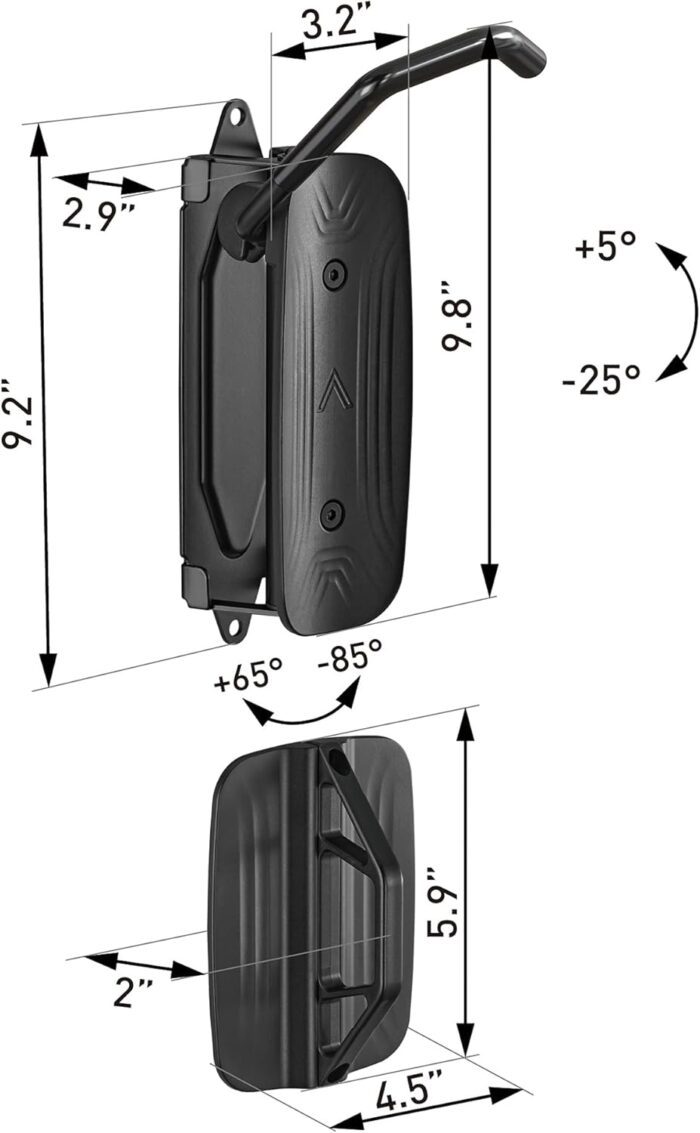 monTEK Swivel Bike Wall Mount, Bike Hangers for Garage, Space-Saving Vertical Bike Rack, Sturdy Bike Storage Rack Holds Up to 66lbs, Easy to Install, 4 Pack - Image 7