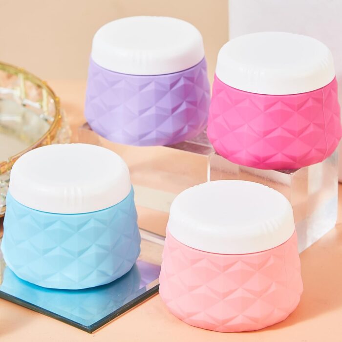Travel Size Containers for Toiletries, TSA Approved Travel Size Toiletries Silicone Cosmetic Cream Jars, Leak-Proof Refillable Containers W/Clear Bag (VIBRANT, 3OZ) - Image 7