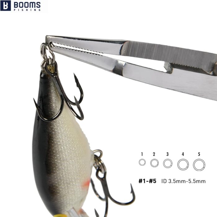 Booms Fishing H01 Small Fishing Pliers Scissors Braid Cutters Lightweight Stainless Steel Fishing Tools Split Ring Pliers Hook Remover - Image 5