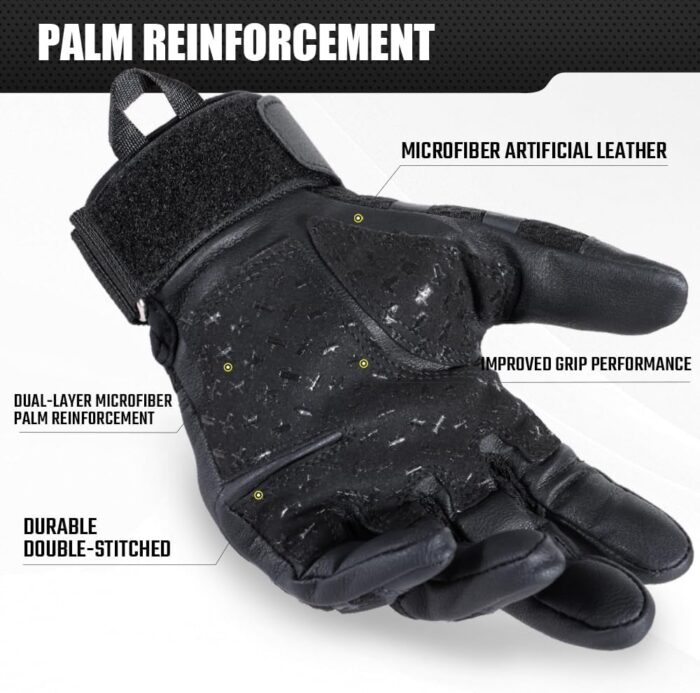 WTACTFUL Rubber Guard Tactical Gloves for Men Touchscreen Airsoft Motorcycle Hunting Outdoor - Image 9