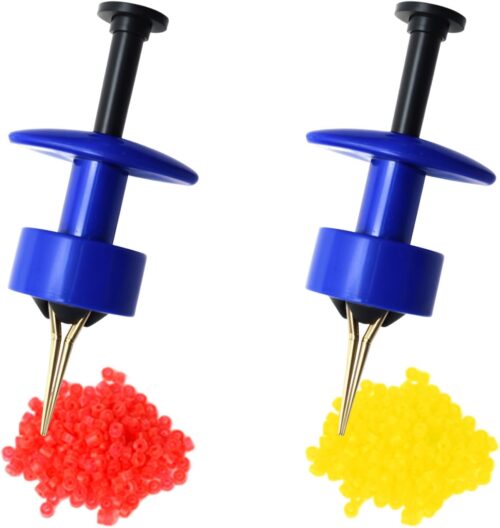 2X Pellet Bander Tool Set Micro Bait Bands for Fishing Terminal Tackle，Bander Tool Micro Bait Bands Banding Match Coarse Fishing Terminal Tackle Set/ 600 Bands