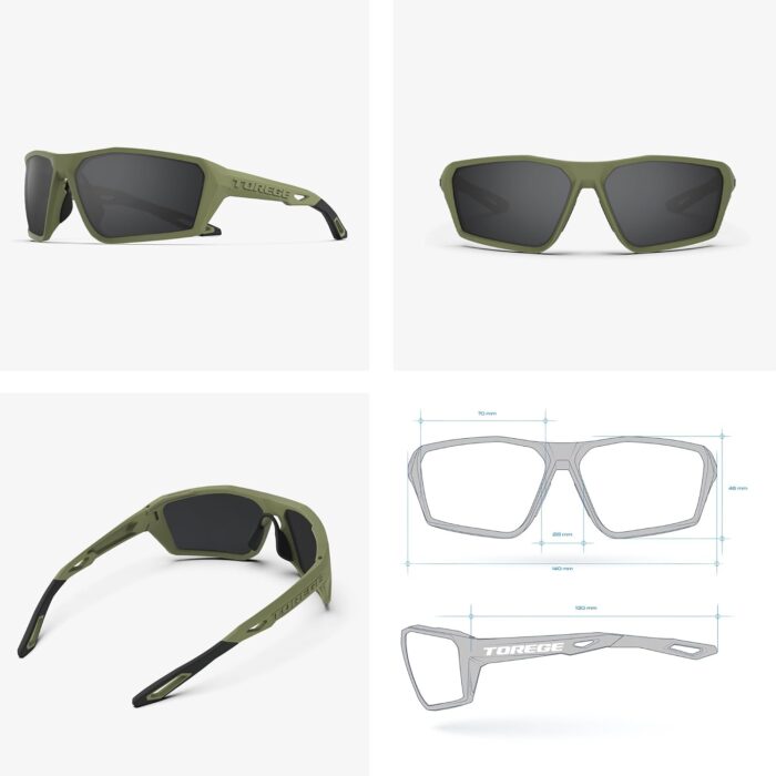 TOREGE Polarized Sports Sunglasses for Men Women Fishing Running Driving Cycling Sunglasses - Image 5
