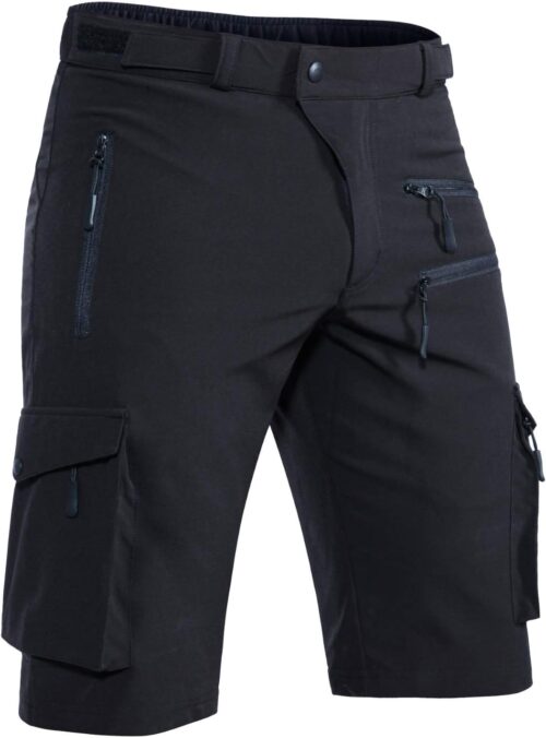 Men's Mountain Bike Shorts Stretch Hiking Cargo Shorts Quick Dry with Zipper Pocket for Bicycle Cycling Casual Golf