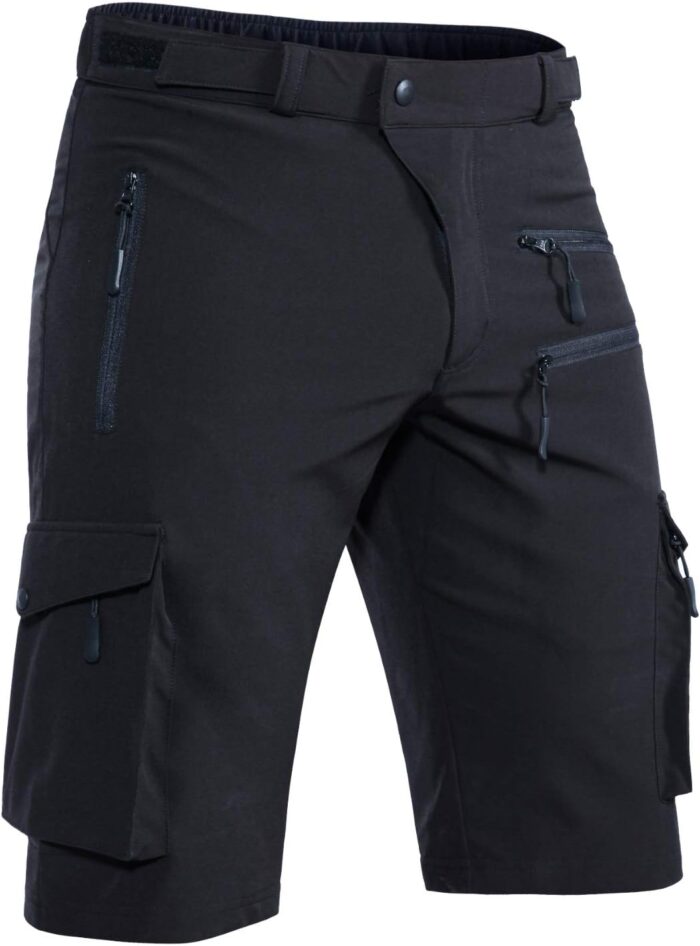 Men's Mountain Bike Shorts Stretch Hiking Cargo Shorts Quick Dry with Zipper Pocket for Bicycle Cycling Casual Golf