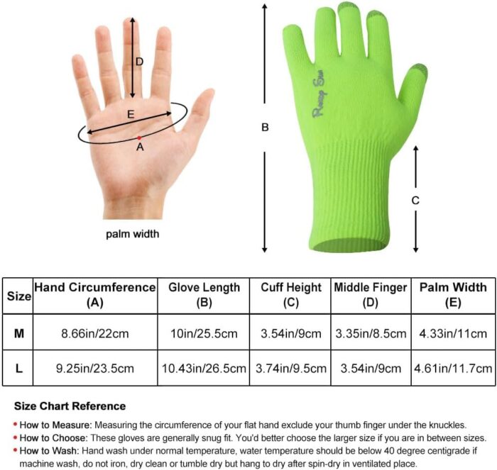 RANDY SUN Waterproof Touch Screen Gloves, Windproof Skiing/Bike/Work/Mountaineering/Hiking Gloves 1 Pair - Image 6