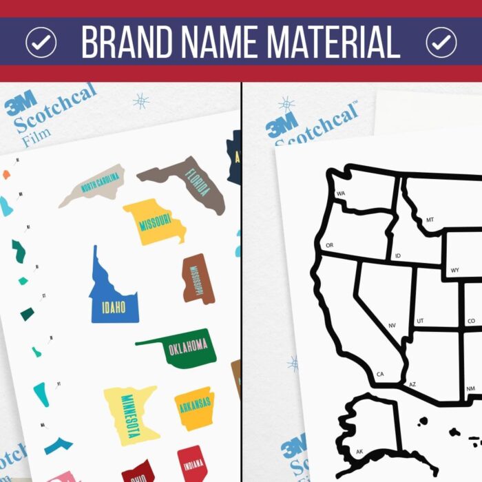 RV State Map Sticker - 11" x 17", Explore & Mark States Visited - UV-Protected Fade Resistant USA Map Decal - Essential Motorhome, Camper & Van Life Accessory - Image 4