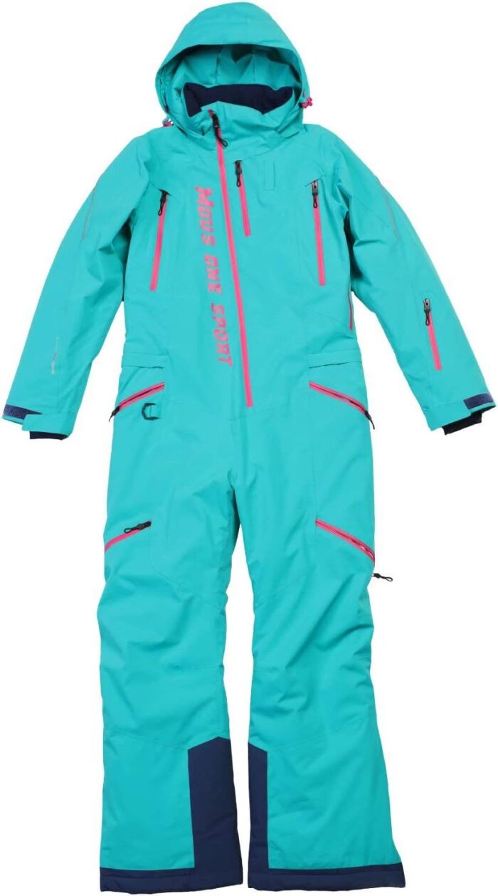 Women One Pieces Ski Suits Waterproof Warm Insulated Ski Jumpsuit Removable Hood Snowsuit for Snow Sport - Image 4