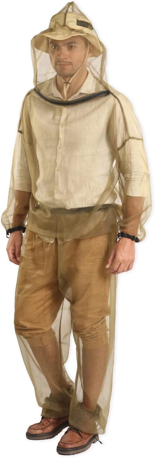 Mosquito Suit - Net Bug Mesh Pants & Jacket w/Hood for Outdoor Protection from Bugs, Flies, Gnats, No-See-Ums & Midges - Mosquito Proof Clothing for Men & Women - w/Free Carry Pouch
