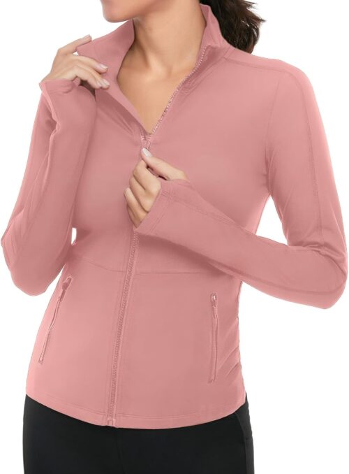 VUTRU Women's Workout Yoga Jacket Full Zip Running Track Jacket