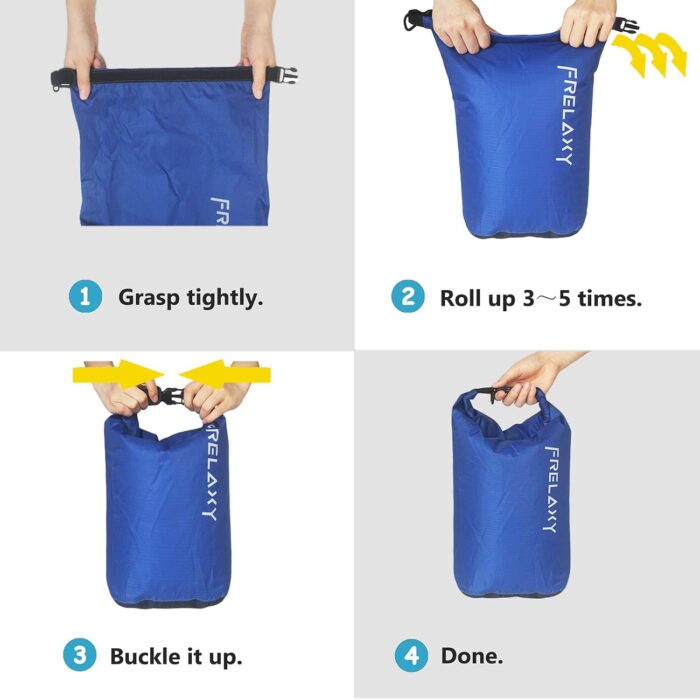 Frelaxy Dry Bag 3-Pack/5-Pack, Ultralight Dry Sack, Outdoor Bags Keep Gear Dry for Hiking, Backpacking, Kayaking, Camping, Swimming, Boating - Image 6