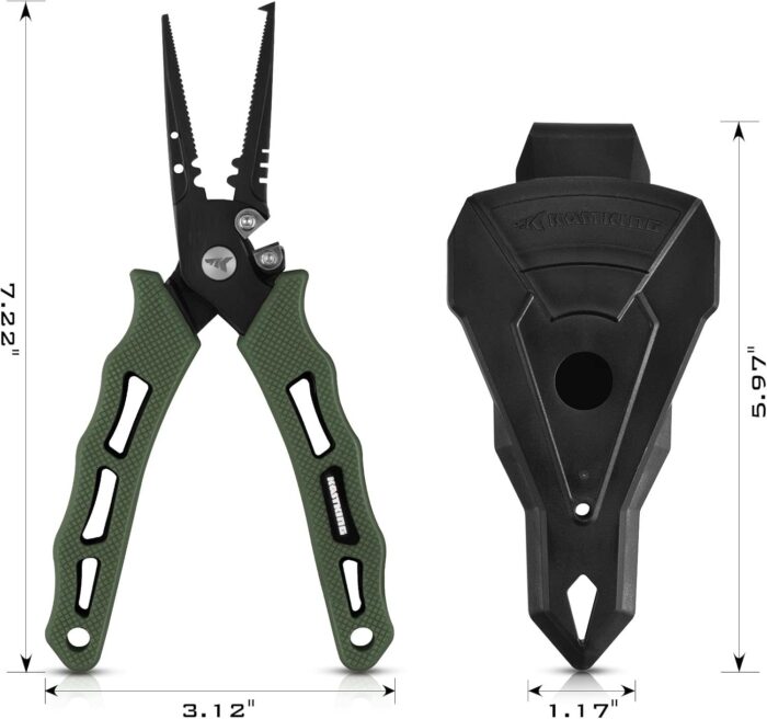 KastKing Cutthroat 7 inch Fishing Split Ring Pliers, 420 Stainless Steel Fishing Tools, Saltwater Resistant Fishing Gear, Tungsten Carbide Cutters - Image 7