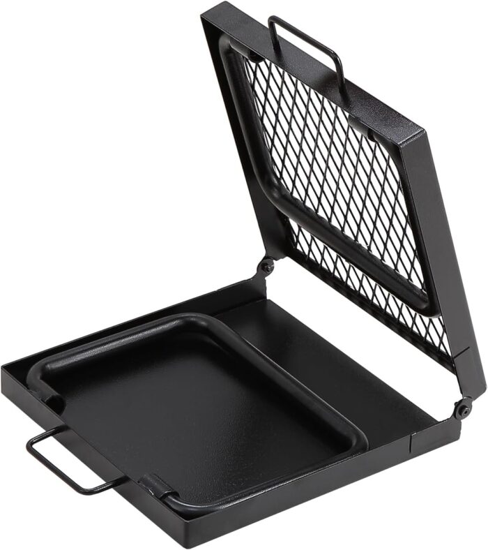 VEVOR Folding Campfire Grill, Heavy Duty Steel Mesh Grate, 22.4" Portable Camping Grates Over Fire Pit, Camp Fire Cooking Equipment with Legs Carrying Bag, Grilling Rack for Outdoor Open Flame Cooking - Image 11