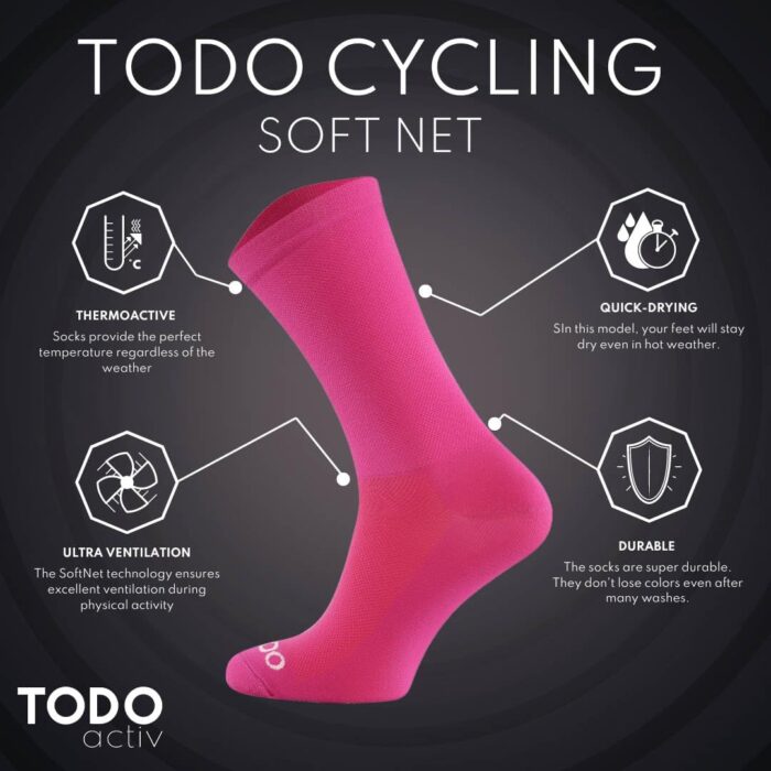 TODO PRO Cycling Socks - Breathable Bike Socks for Men and Women - Image 2