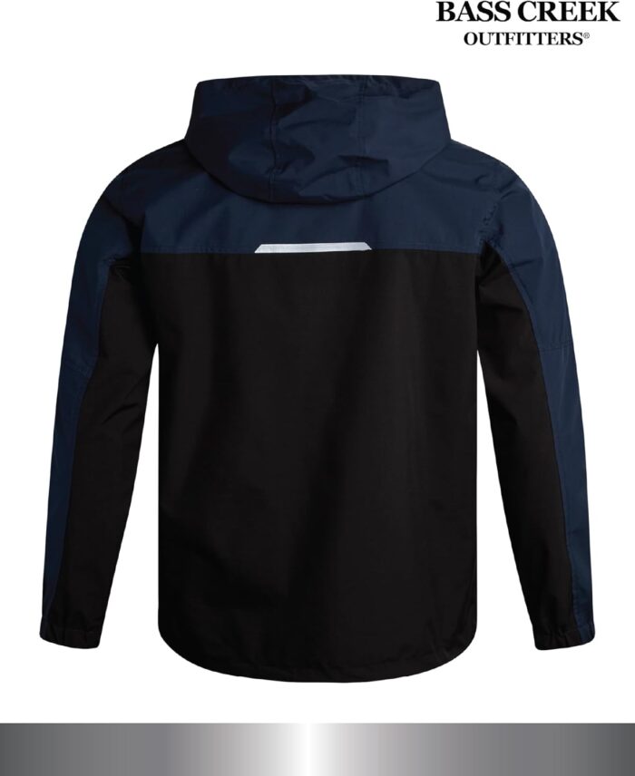 Bass Creek Outfitters Mens Windbreaker with Hood - Zip Up Mens Lightweight Jackets with Reflective Back Tape for Outdoor Work - Image 6