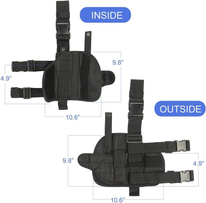Drop Leg Holster, Right Handed Tactical Thigh Pistol Gun Holster Leg Harness - Image 4
