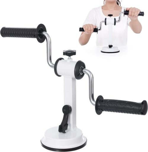 Arm Bike For Physical Therapy | Portable Rehabilitation Exerciser for Arm and Shoulder Workout, Home Fitness Equipment for Seniors with Strong Suction & Adjustable Resistance