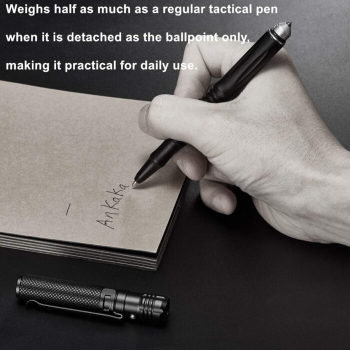 The Most Loaded 6-in-1 Tactical Pen: Solves Other Brands' Weaknesses,Self Defense Tip + Flashlight + Ballpoint + Bottle Opener + Screw Driver + Hexagonal Wrench, 5 Ink Refills + 6 Batteries + Gift Box - Image 5