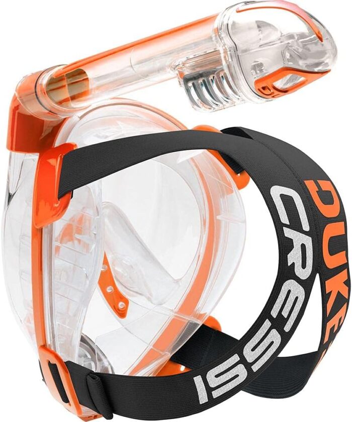 Cressi Adult Snorkeling Full-Face Snorkel Mask & Adjustable Fins Kit - Wide Clear View, Anti-Fog System - Easy Breathing - Short Fins - Ideal for Traveling - Duke & Bonete: designed in Italy - Image 5