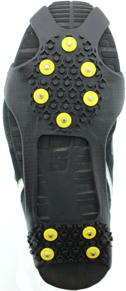 Ice Cleats Grippers for Shoes and Boots 24 Teeth Crampons 10 Teeth Tiny Spikes Ice Cleats for Walk on Ice Snow and Freezing Mud