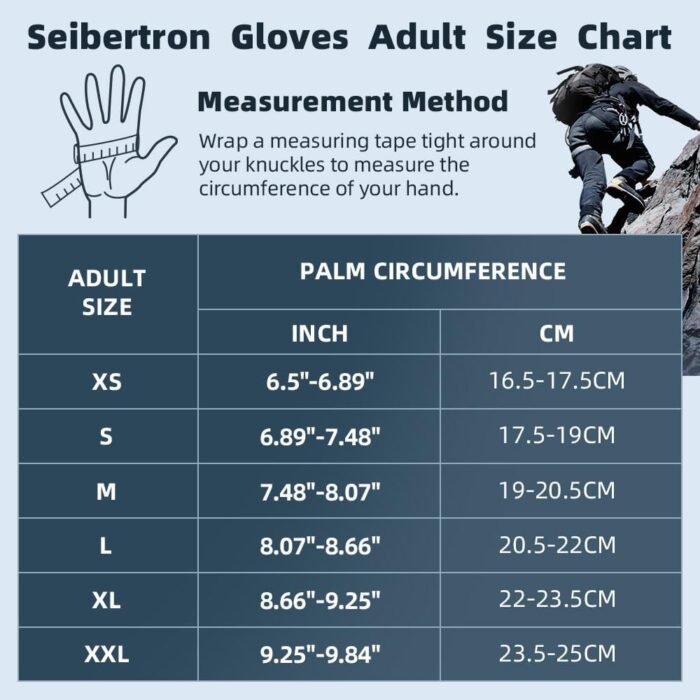 Seibertron Full or Half Finger Padded Palm Lightweight Breathable Climbing Rope Gloves for Climbers, Rock Climbing, Rescue, Adventure, Sailing, Kayaking, Outdoor Sports - Image 2