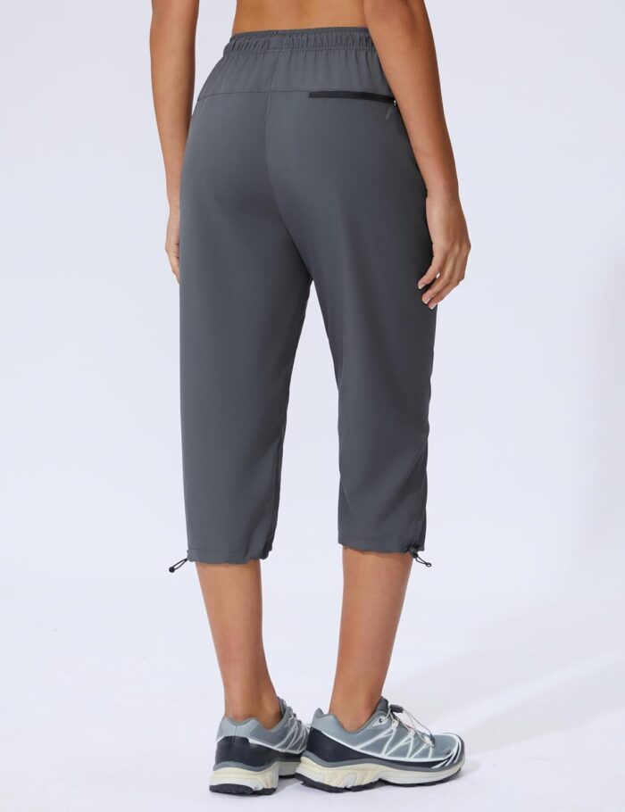 Women's Hiking Capri Pants Lightweight Quick Dry Outdoor Cargo Capris Camping Travel Zipper Pockets - Image 3
