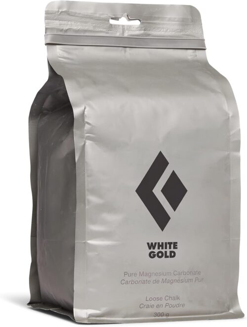 BLACK DIAMOND White Gold Loose Chalk for Rock Climbing, Bouldering, Weightlifting, Gymnastics, 300g
