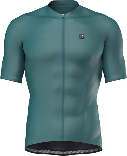 Mens Cycling Jersey Short Sleeve Biking Shirt with 3 Rear Pockets Moisture Wicking Breathable Quick Dry Bicycle Jersey