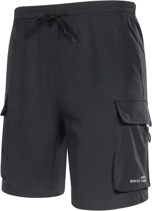 Santic Men's Mountain Bike Shorts 4D Padded Quick Dry Lightweight Cycling Shorts Bicycle Riding Shorts with Pockets