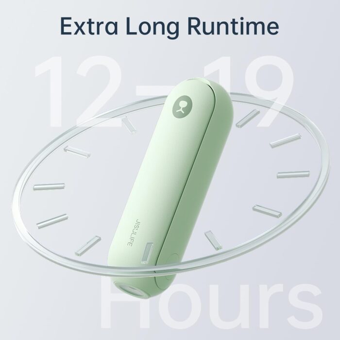 JISULIFE Portable Handheld Fan, Mini 3 In 1 with Rechargeable Battery, Personal Pocket Fan for Travel, Outdoor, USB Power Bank, Flashlight, Essential Ideal Gifts for Men/Women/Family/Friends - Green - Image 4